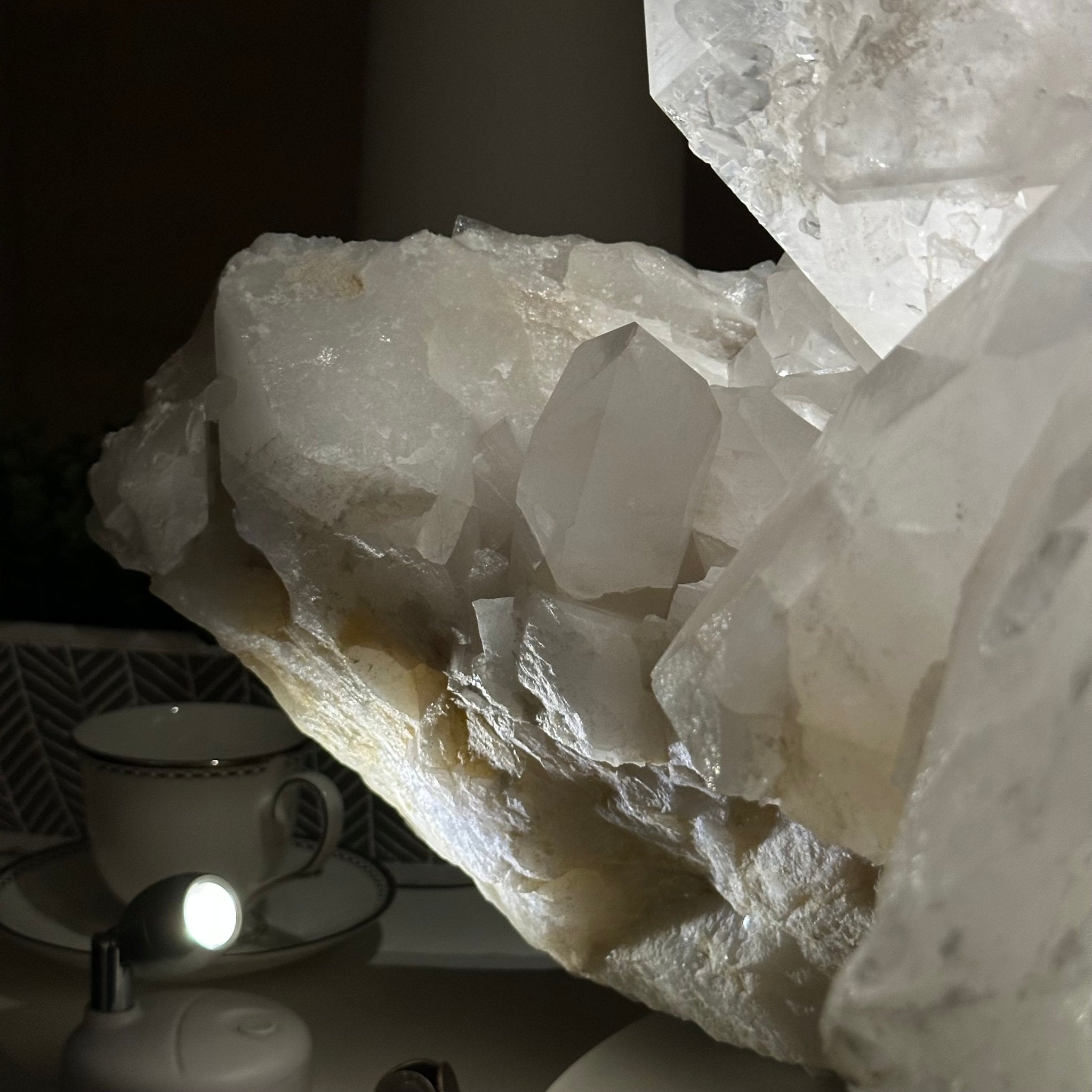 Large Extra Quality Clear Quartz Cluster 154.4 lbs & 22" Long 5494 - 0014 - Brazil GemsBrazil GemsLarge Extra Quality Clear Quartz Cluster 154.4 lbs & 22" Long 5494 - 0014Clusters With Natural Bases5494 - 0014