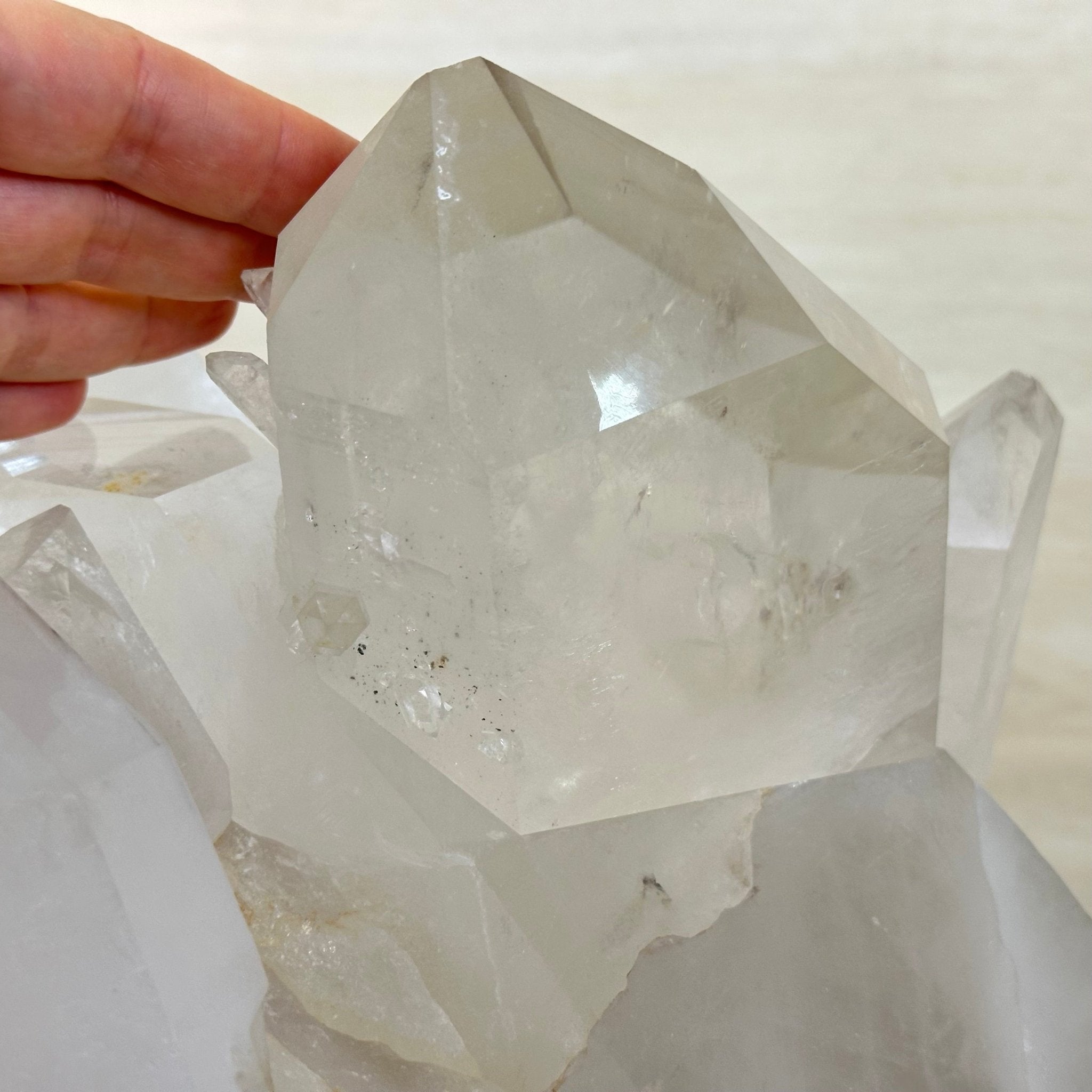 Large Extra Quality Clear Quartz Cluster 154.4 lbs & 22" Long 5494 - 0014 - Brazil GemsBrazil GemsLarge Extra Quality Clear Quartz Cluster 154.4 lbs & 22" Long 5494 - 0014Clusters With Natural Bases5494 - 0014