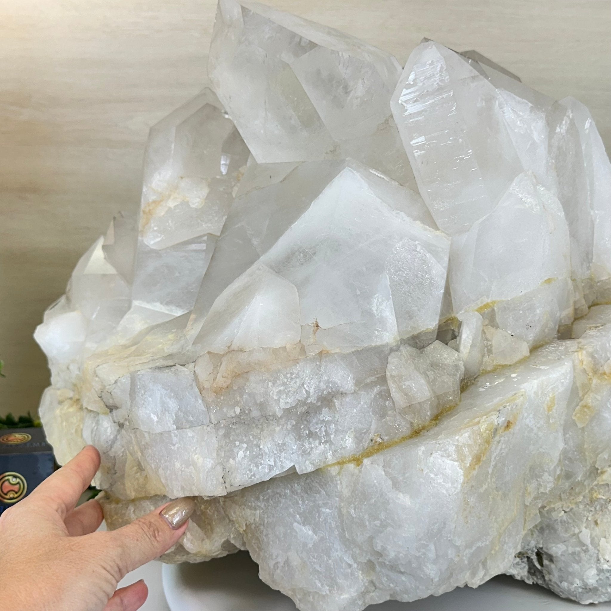 Large Extra Quality Clear Quartz Cluster 154.4 lbs & 22" Long 5494 - 0014 - Brazil GemsBrazil GemsLarge Extra Quality Clear Quartz Cluster 154.4 lbs & 22" Long 5494 - 0014Clusters With Natural Bases5494 - 0014