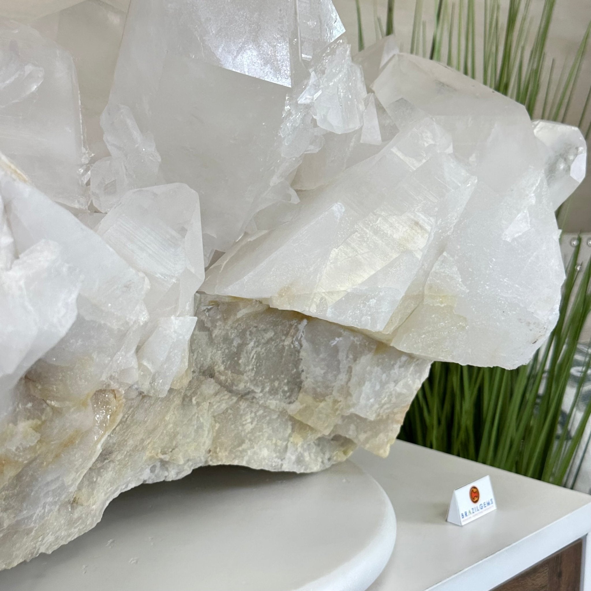Large Extra Quality Clear Quartz Cluster 154.4 lbs & 22" Long 5494 - 0014 - Brazil GemsBrazil GemsLarge Extra Quality Clear Quartz Cluster 154.4 lbs & 22" Long 5494 - 0014Clusters With Natural Bases5494 - 0014