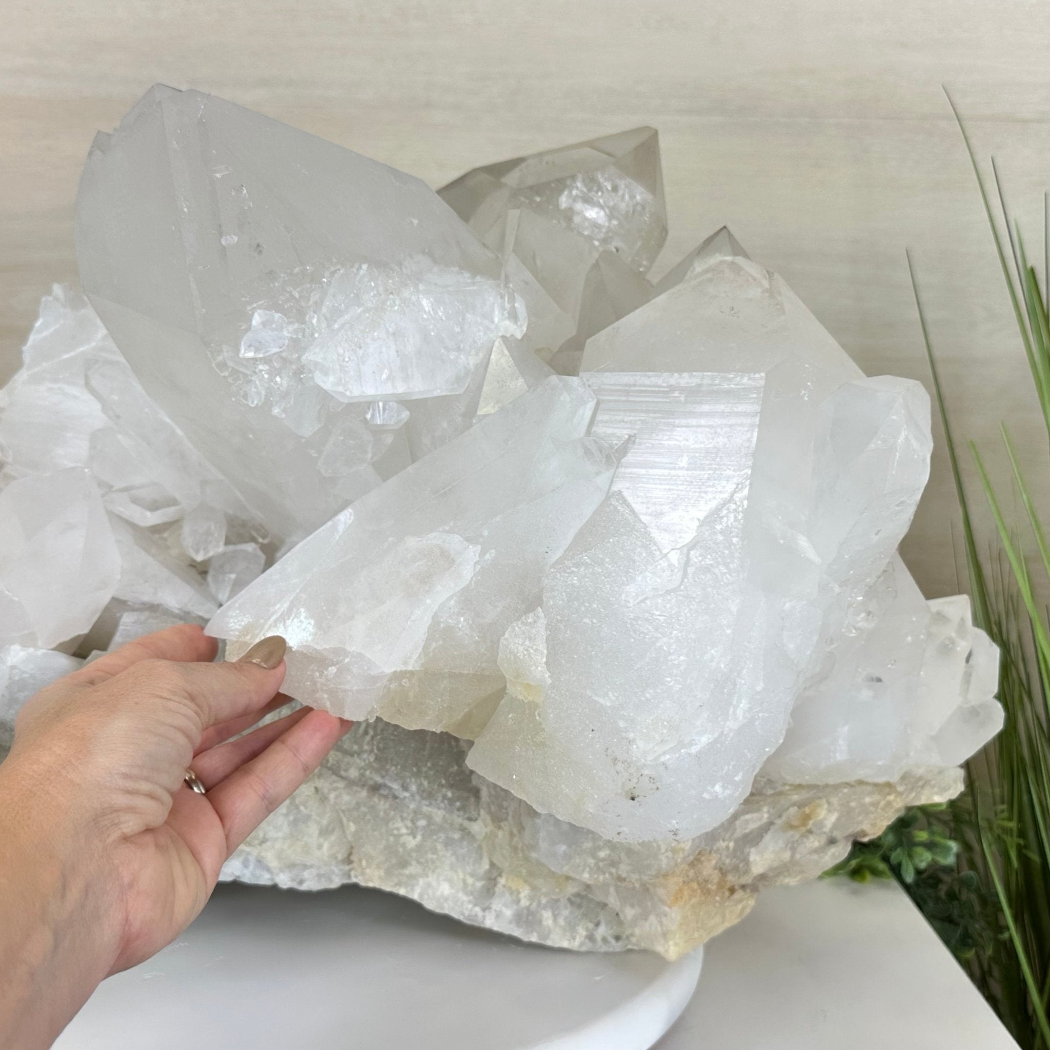 Large Extra Quality Clear Quartz Cluster 154.4 lbs & 22" Long 5494 - 0014 - Brazil GemsBrazil GemsLarge Extra Quality Clear Quartz Cluster 154.4 lbs & 22" Long 5494 - 0014Clusters With Natural Bases5494 - 0014