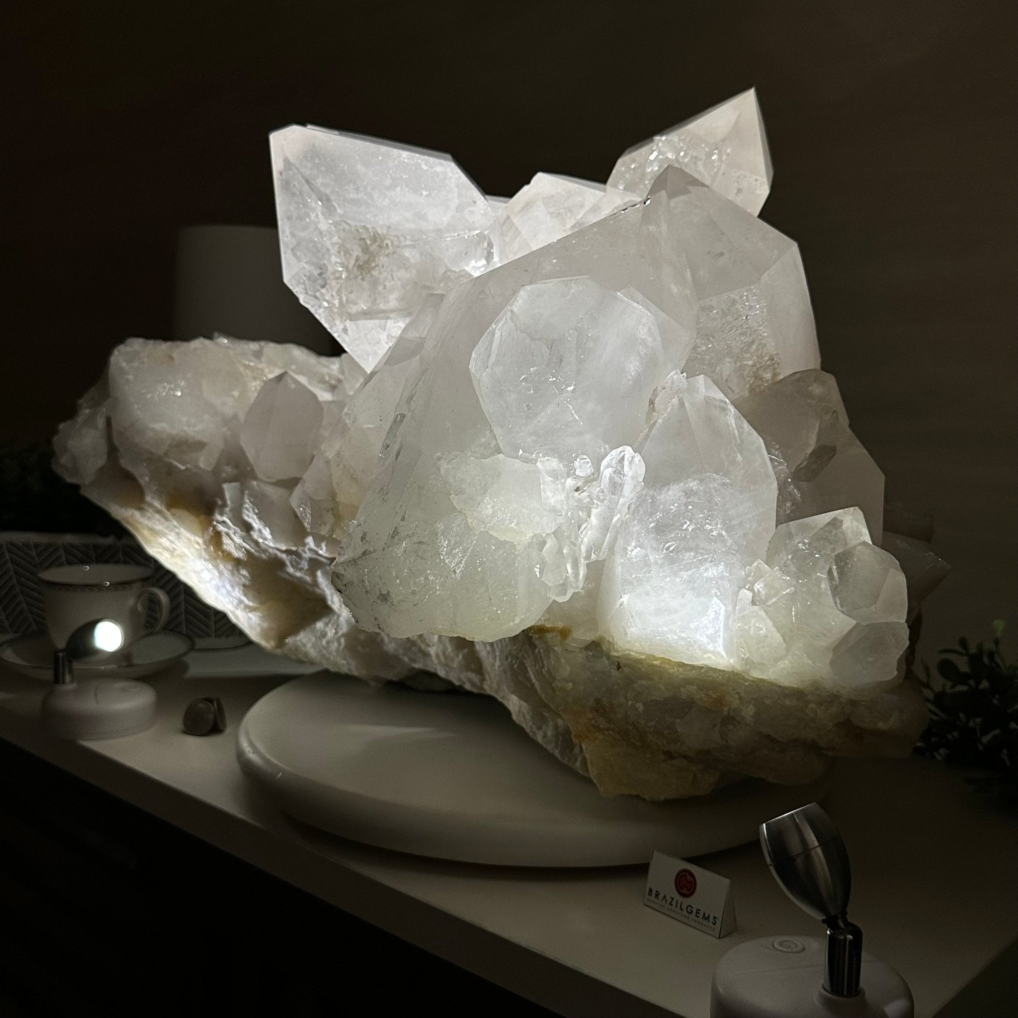 Large Extra Quality Clear Quartz Cluster 154.4 lbs & 22" Long 5494 - 0014 - Brazil GemsBrazil GemsLarge Extra Quality Clear Quartz Cluster 154.4 lbs & 22" Long 5494 - 0014Clusters With Natural Bases5494 - 0014