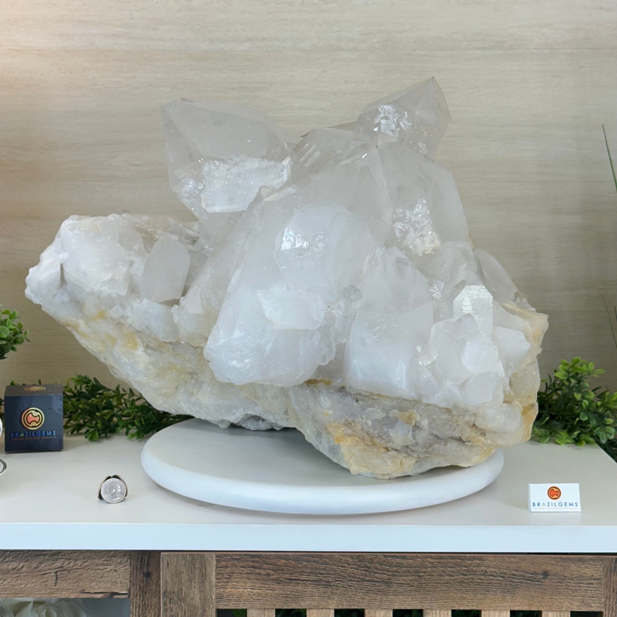 Large Extra Quality Clear Quartz Cluster 154.4 lbs & 22" Long 5494 - 0014 - Brazil GemsBrazil GemsLarge Extra Quality Clear Quartz Cluster 154.4 lbs & 22" Long 5494 - 0014Clusters With Natural Bases5494 - 0014