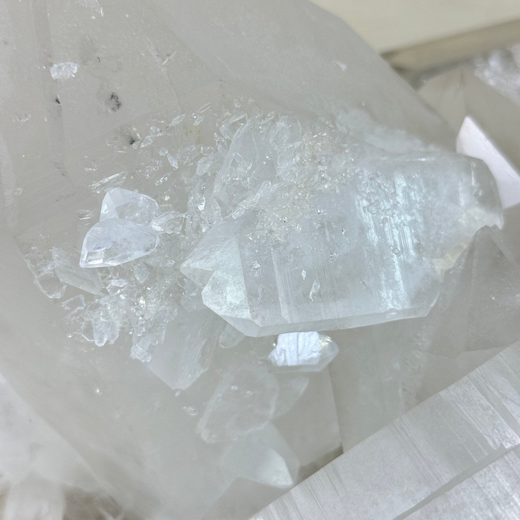 Large Extra Quality Clear Quartz Cluster 154.4 lbs & 22" Long 5494 - 0014 - Brazil GemsBrazil GemsLarge Extra Quality Clear Quartz Cluster 154.4 lbs & 22" Long 5494 - 0014Clusters With Natural Bases5494 - 0014