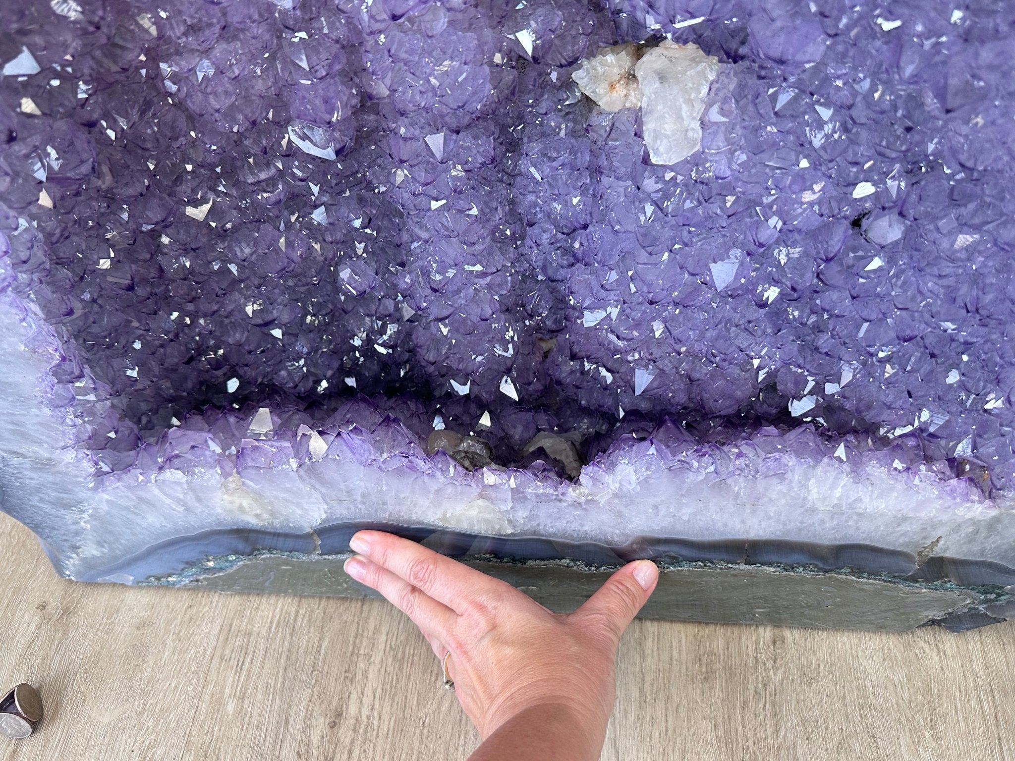 Large Extra Quality Polished Brazilian Amethyst Cathedral, 179.7 lbs & 22.75" tall Model #5602-0141 by Brazil Gems - Brazil GemsBrazil GemsLarge Extra Quality Polished Brazilian Amethyst Cathedral, 179.7 lbs & 22.75" tall Model #5602-0141 by Brazil GemsPolished Cathedrals5602-0141