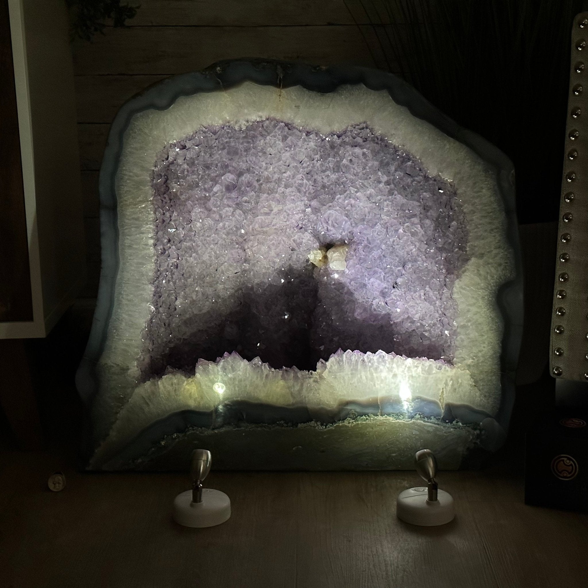 Large Extra Quality Polished Brazilian Amethyst Cathedral, 179.7 lbs & 22.75" tall Model #5602-0141 by Brazil Gems - Brazil GemsBrazil GemsLarge Extra Quality Polished Brazilian Amethyst Cathedral, 179.7 lbs & 22.75" tall Model #5602-0141 by Brazil GemsPolished Cathedrals5602-0141