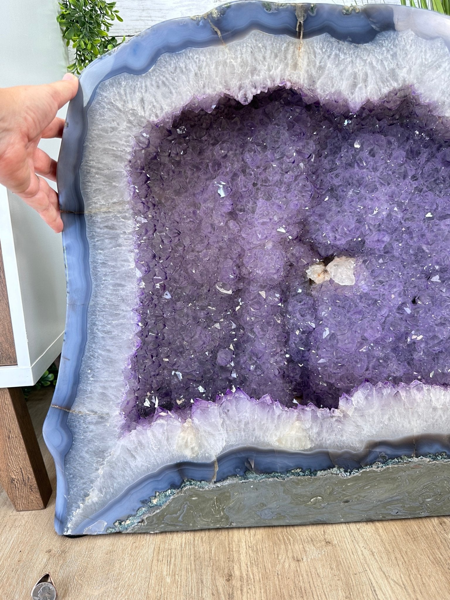 Large Extra Quality Polished Brazilian Amethyst Cathedral, 179.7 lbs & 22.75" tall Model #5602-0141 by Brazil Gems - Brazil GemsBrazil GemsLarge Extra Quality Polished Brazilian Amethyst Cathedral, 179.7 lbs & 22.75" tall Model #5602-0141 by Brazil GemsPolished Cathedrals5602-0141