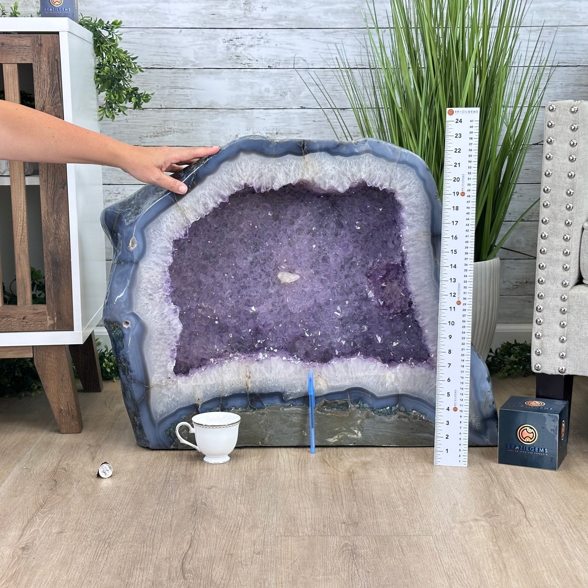 Large Extra Quality Polished Brazilian Amethyst Cathedral, 248.1 lbs & 23" tall Model #5602-0142 by Brazil Gems - Brazil GemsBrazil GemsLarge Extra Quality Polished Brazilian Amethyst Cathedral, 248.1 lbs & 23" tall Model #5602-0142 by Brazil GemsPolished Cathedrals5602-0142