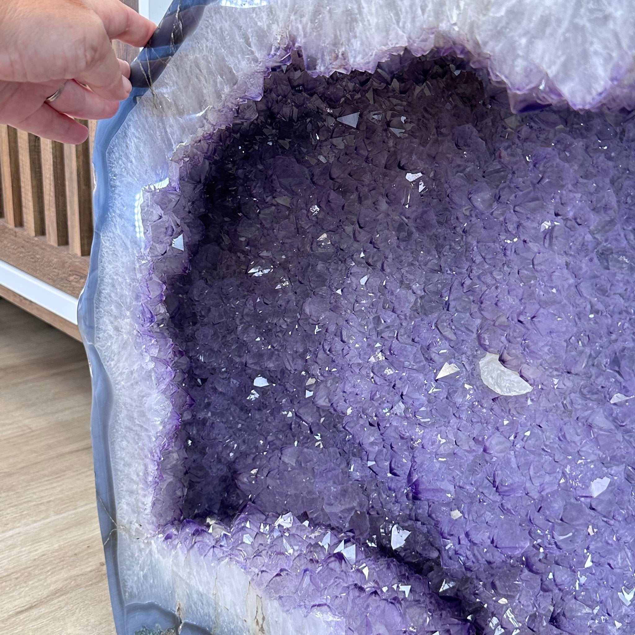 Large Extra Quality Polished Brazilian Amethyst Cathedral, 248.1 lbs & 23" tall Model #5602-0142 by Brazil Gems - Brazil GemsBrazil GemsLarge Extra Quality Polished Brazilian Amethyst Cathedral, 248.1 lbs & 23" tall Model #5602-0142 by Brazil GemsPolished Cathedrals5602-0142