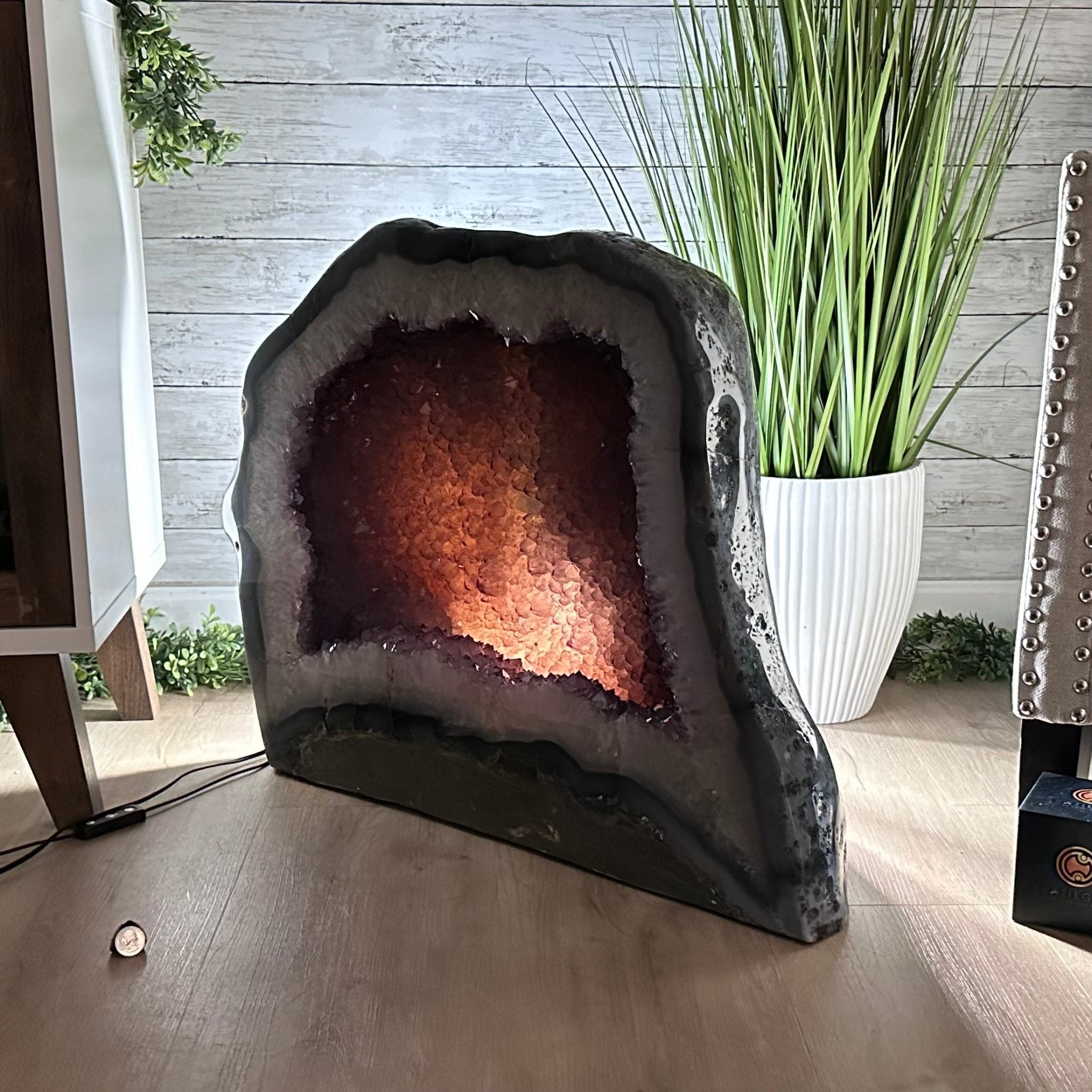 Large Extra Quality Polished Brazilian Amethyst Cathedral, 248.1 lbs & 23" tall Model #5602-0142 by Brazil Gems - Brazil GemsBrazil GemsLarge Extra Quality Polished Brazilian Amethyst Cathedral, 248.1 lbs & 23" tall Model #5602-0142 by Brazil GemsPolished Cathedrals5602-0142