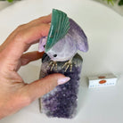 Large Hand - Carved Amethyst Cockatoo 8.6" Long on an Amethyst Cluster #3004 - AMCAM - 055 - Brazil GemsBrazil GemsLarge Hand - Carved Amethyst Cockatoo 8.6" Long on an Amethyst Cluster #3004 - AMCAM - 055Crystal Birds3004 - AMCAM - 055