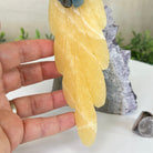 Large Hand - Carved Blue Onyx Cockatoo 11.3" Long on an Amethyst Cluster #3005 - BXCAM - 044 - Brazil GemsBrazil GemsLarge Hand - Carved Blue Onyx Cockatoo 11.3" Long on an Amethyst Cluster #3005 - BXCAM - 044Crystal Birds3005 - BXCAM - 044