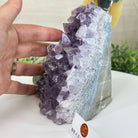Large Hand - Carved Blue Onyx Cockatoo 11.3" Long on an Amethyst Cluster #3005 - BXCAM - 044 - Brazil GemsBrazil GemsLarge Hand - Carved Blue Onyx Cockatoo 11.3" Long on an Amethyst Cluster #3005 - BXCAM - 044Crystal Birds3005 - BXCAM - 044