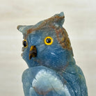 Large Hand - Carved Blue Onyx Owl 7" Long on an Amethyst Cluster #3005 - BXOAM - 047 - Brazil GemsBrazil GemsLarge Hand - Carved Blue Onyx Owl 7" Long on an Amethyst Cluster #3005 - BXOAM - 047Crystal Birds3005 - BXOAM - 047