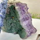 Large Hand - Carved Clear Quartz Cockatoo 10.3" Long on an Amethyst Cluster #3005 - CQCAM - 043 - Brazil GemsBrazil GemsLarge Hand - Carved Clear Quartz Cockatoo 10.3" Long on an Amethyst Cluster #3005 - CQCAM - 043Crystal Birds3005 - CQCAM - 043