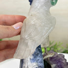 Large Hand - Carved Clear Quartz Cockatoo 10.3" Long on an Amethyst Cluster #3005 - CQCAM - 043 - Brazil GemsBrazil GemsLarge Hand - Carved Clear Quartz Cockatoo 10.3" Long on an Amethyst Cluster #3005 - CQCAM - 043Crystal Birds3005 - CQCAM - 043