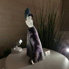 Large Hand - Carved Clear Quartz Cockatoo 9.7" Long on an Amethyst Cluster #3004 - CQCAM - 056 - Brazil GemsBrazil GemsLarge Hand - Carved Clear Quartz Cockatoo 9.7" Long on an Amethyst Cluster #3004 - CQCAM - 056Crystal Birds3004 - CQCAM - 056