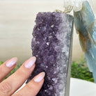 Large Hand - Carved Clear Quartz Cockatoo 9.7" Long on an Amethyst Cluster #3004 - CQCAM - 056 - Brazil GemsBrazil GemsLarge Hand - Carved Clear Quartz Cockatoo 9.7" Long on an Amethyst Cluster #3004 - CQCAM - 056Crystal Birds3004 - CQCAM - 056