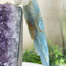 Large Hand - Carved Clear Quartz Cockatoo 9.7" Long on an Amethyst Cluster #3004 - CQCAM - 056 - Brazil GemsBrazil GemsLarge Hand - Carved Clear Quartz Cockatoo 9.7" Long on an Amethyst Cluster #3004 - CQCAM - 056Crystal Birds3004 - CQCAM - 056