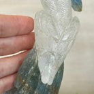 Large Hand - Carved Clear Quartz Cockatoo 9.7" Long on an Amethyst Cluster #3004 - CQCAM - 056 - Brazil GemsBrazil GemsLarge Hand - Carved Clear Quartz Cockatoo 9.7" Long on an Amethyst Cluster #3004 - CQCAM - 056Crystal Birds3004 - CQCAM - 056