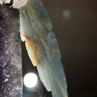 Large Hand - Carved Clear Quartz Cockatoo 9.7" Long on an Amethyst Cluster #3004 - CQCAM - 056 - Brazil GemsBrazil GemsLarge Hand - Carved Clear Quartz Cockatoo 9.7" Long on an Amethyst Cluster #3004 - CQCAM - 056Crystal Birds3004 - CQCAM - 056