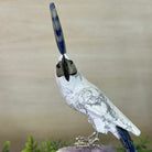 Large Hand - Carved Howlite Cockatoo 10" Long on an Amethyst Cluster #3004 - HWCAM - 057 - Brazil GemsBrazil GemsLarge Hand - Carved Howlite Cockatoo 10" Long on an Amethyst Cluster #3004 - HWCAM - 057Crystal Birds3004 - HWCAM - 057