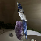 Large Hand - Carved Howlite Cockatoo 10" Long on an Amethyst Cluster #3004 - HWCAM - 057 - Brazil GemsBrazil GemsLarge Hand - Carved Howlite Cockatoo 10" Long on an Amethyst Cluster #3004 - HWCAM - 057Crystal Birds3004 - HWCAM - 057