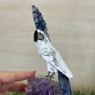 Large Hand - Carved Howlite Cockatoo 10" Long on an Amethyst Cluster #3004 - HWCAM - 057 - Brazil GemsBrazil GemsLarge Hand - Carved Howlite Cockatoo 10" Long on an Amethyst Cluster #3004 - HWCAM - 057Crystal Birds3004 - HWCAM - 057