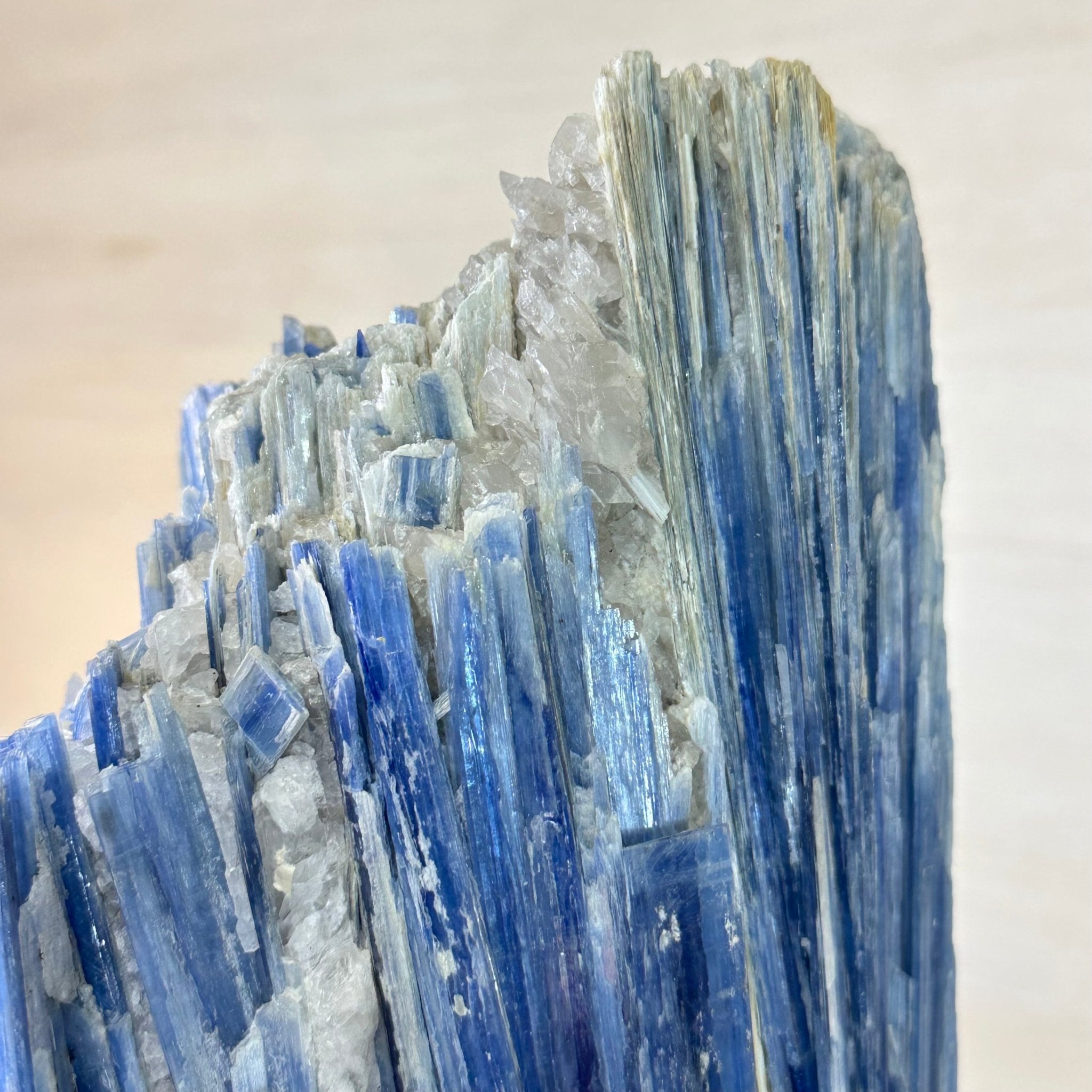 Large Kyanite Crystal on Rotating Stand, 45.6 lbs and 30.9" Tall #6011 - 0002 - Brazil GemsBrazil GemsLarge Kyanite Crystal on Rotating Stand, 45.6 lbs and 30.9" Tall #6011 - 0002Clusters on Rotating Bases6011 - 0002