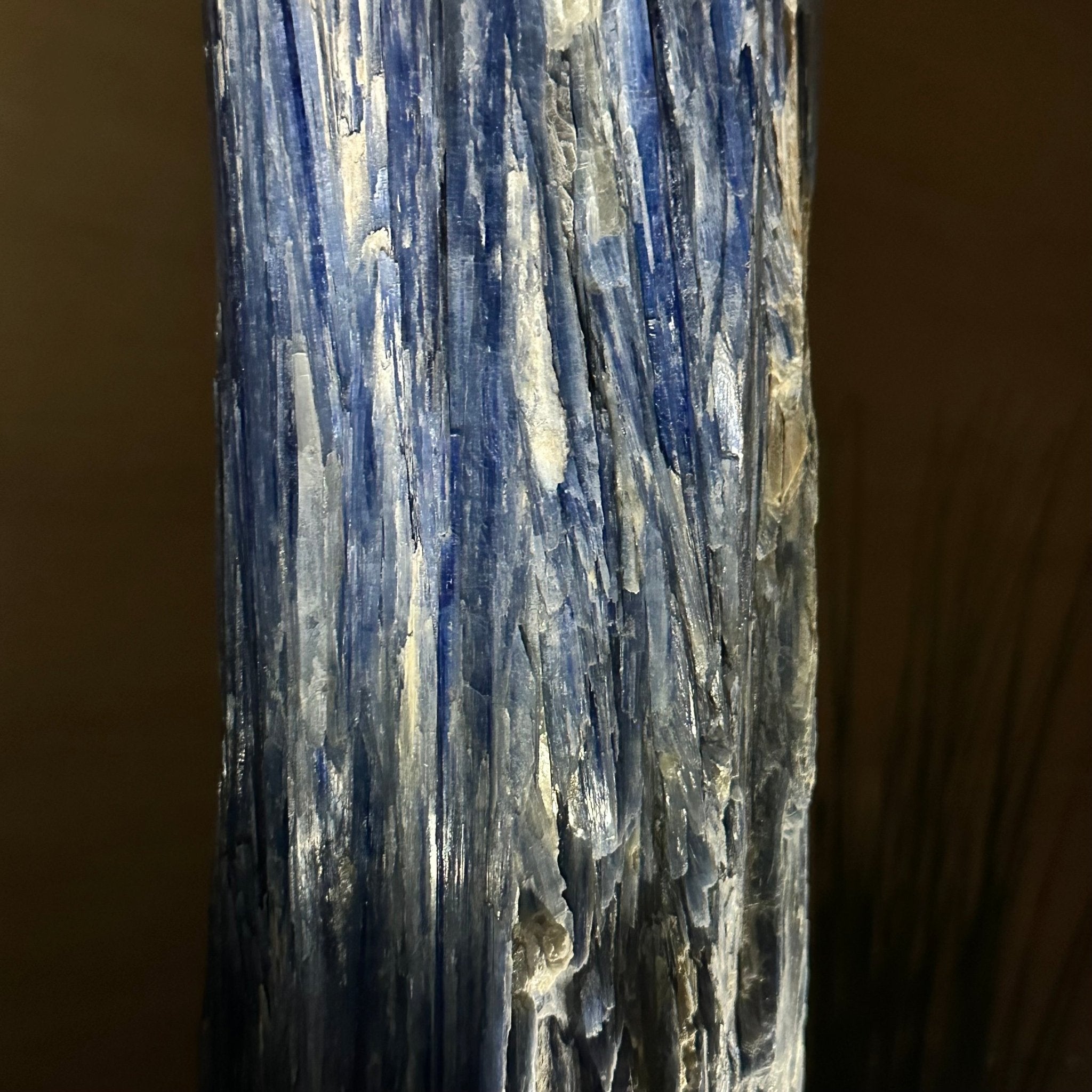 Large Kyanite Crystal on Rotating Stand, 45.6 lbs and 30.9" Tall #6011 - 0002 - Brazil GemsBrazil GemsLarge Kyanite Crystal on Rotating Stand, 45.6 lbs and 30.9" Tall #6011 - 0002Clusters on Rotating Bases6011 - 0002