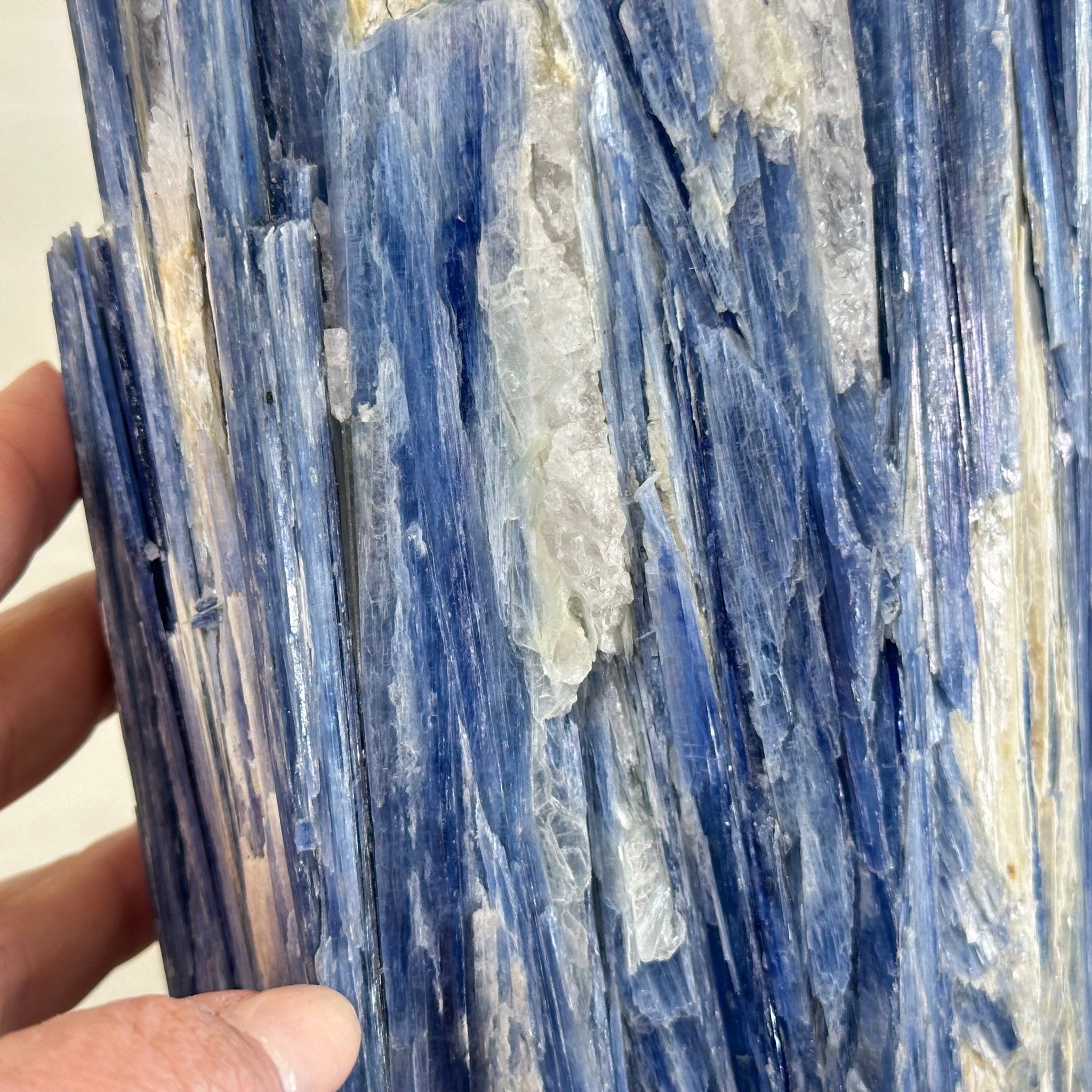 Large Kyanite Crystal on Rotating Stand, 45.6 lbs and 30.9" Tall #6011 - 0002 - Brazil GemsBrazil GemsLarge Kyanite Crystal on Rotating Stand, 45.6 lbs and 30.9" Tall #6011 - 0002Clusters on Rotating Bases6011 - 0002