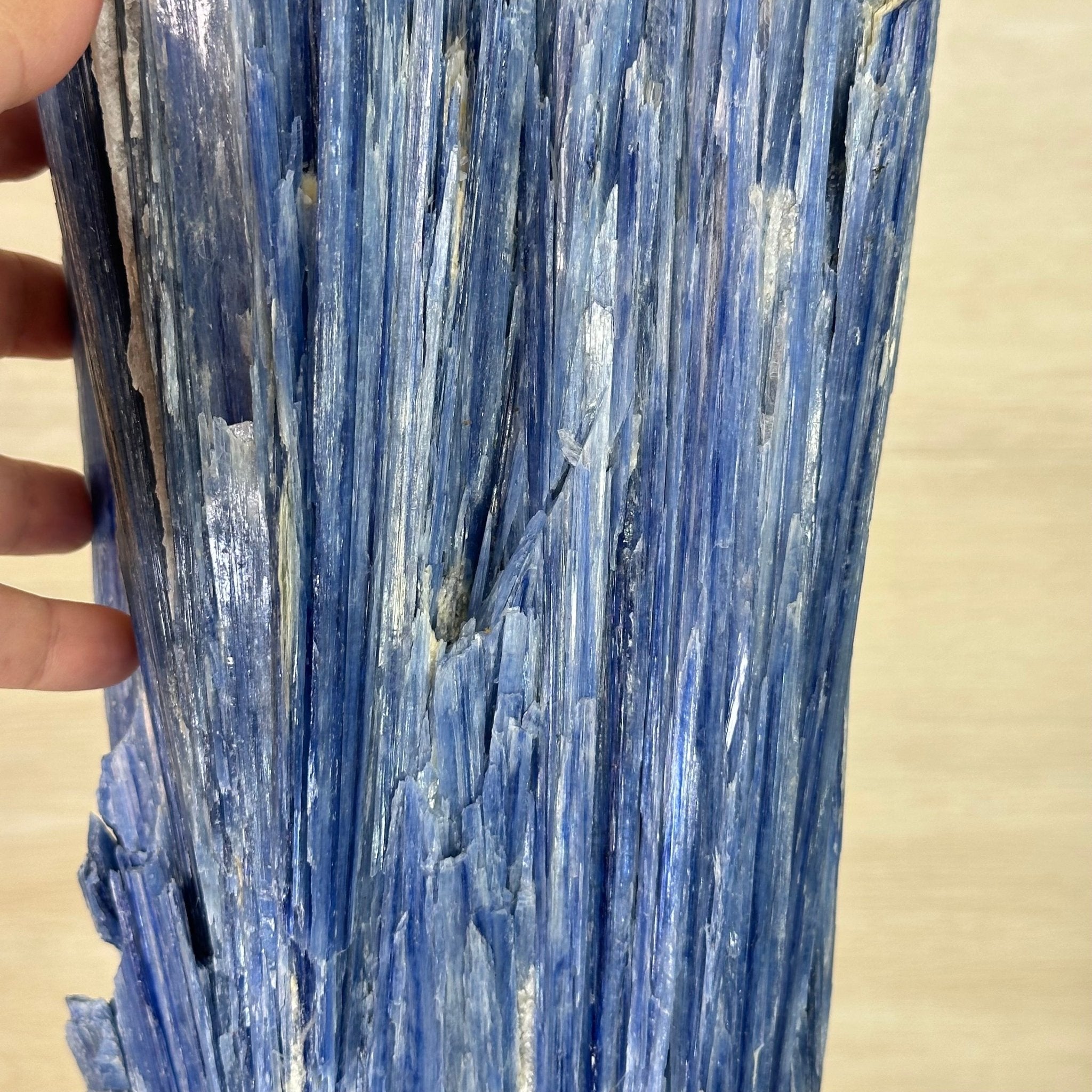 Large Kyanite Crystal on Rotating Stand, 45.6 lbs and 30.9" Tall #6011 - 0002 - Brazil GemsBrazil GemsLarge Kyanite Crystal on Rotating Stand, 45.6 lbs and 30.9" Tall #6011 - 0002Clusters on Rotating Bases6011 - 0002
