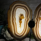 Large Natural Brazilian Agate "Butterfly Wings", Metal Stand, 16.5" Tall Model #5050NA-072 by Brazil Gems - Brazil GemsBrazil GemsLarge Natural Brazilian Agate "Butterfly Wings", Metal Stand, 16.5" Tall Model #5050NA-072 by Brazil GemsAgate Butterfly Wings5050NA-072
