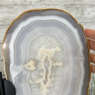 Large Natural Brazilian Agate "Butterfly Wings", Metal Stand, 16.5" Tall Model #5050NA-072 by Brazil Gems - Brazil GemsBrazil GemsLarge Natural Brazilian Agate "Butterfly Wings", Metal Stand, 16.5" Tall Model #5050NA-072 by Brazil GemsAgate Butterfly Wings5050NA-072