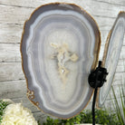 Large Natural Brazilian Agate "Butterfly Wings", Metal Stand, 16.5" Tall Model #5050NA-072 by Brazil Gems - Brazil GemsBrazil GemsLarge Natural Brazilian Agate "Butterfly Wings", Metal Stand, 16.5" Tall Model #5050NA-072 by Brazil GemsAgate Butterfly Wings5050NA-072