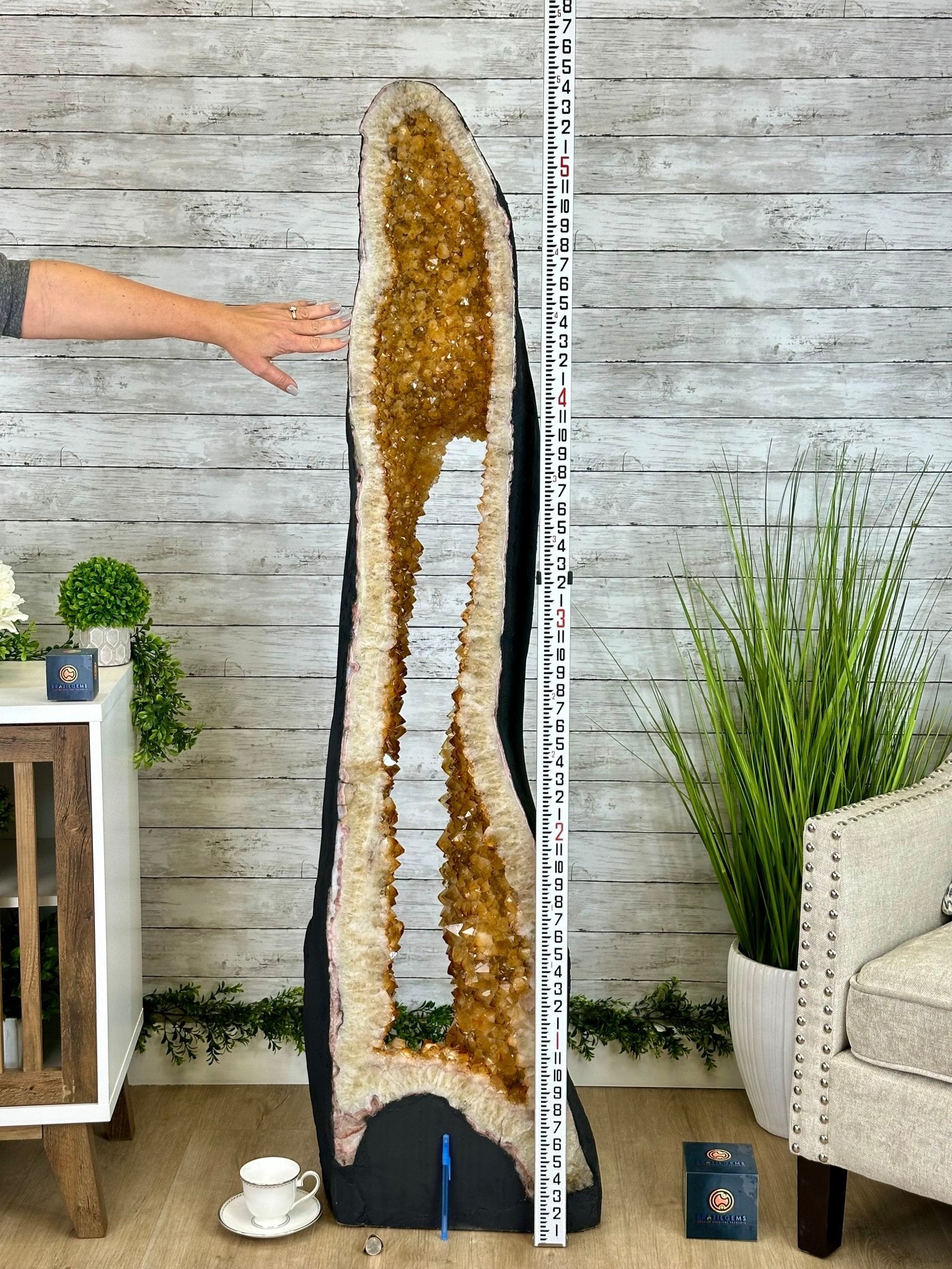 Large Open 2-Sided Brazilian Citrine Cathedral, 264.6 lbs & 64.3" tall #5608-0028 - Brazil GemsBrazil GemsLarge Open 2-Sided Brazilian Citrine Cathedral, 264.6 lbs & 64.3" tall #5608-0028Open 2-Sided Cathedrals5608-0028