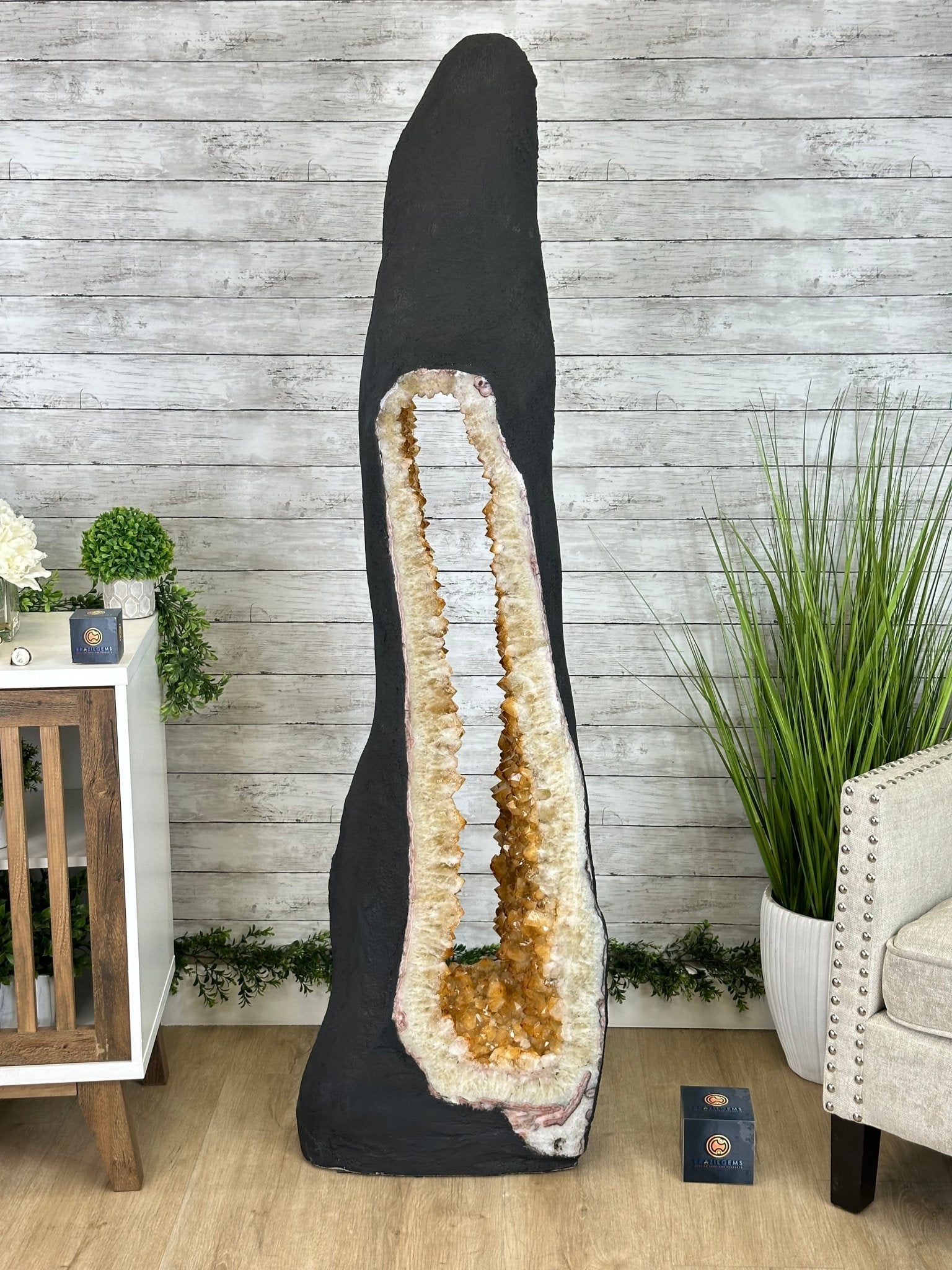 Large Open 2-Sided Brazilian Citrine Cathedral, 264.6 lbs & 64.3" tall #5608-0028 - Brazil GemsBrazil GemsLarge Open 2-Sided Brazilian Citrine Cathedral, 264.6 lbs & 64.3" tall #5608-0028Open 2-Sided Cathedrals5608-0028