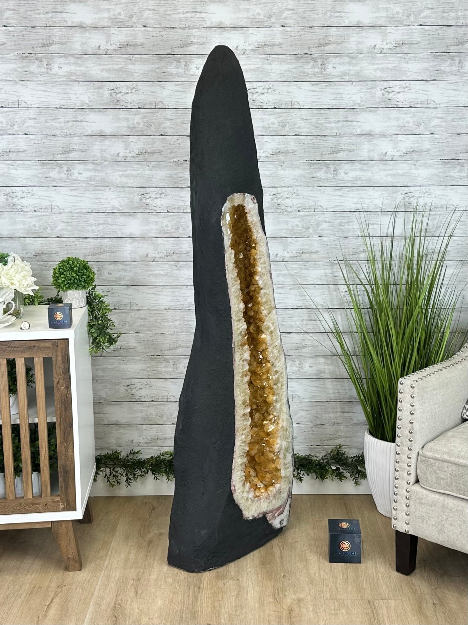 Large Open 2-Sided Brazilian Citrine Cathedral, 264.6 lbs & 64.3" tall #5608-0028 - Brazil GemsBrazil GemsLarge Open 2-Sided Brazilian Citrine Cathedral, 264.6 lbs & 64.3" tall #5608-0028Open 2-Sided Cathedrals5608-0028