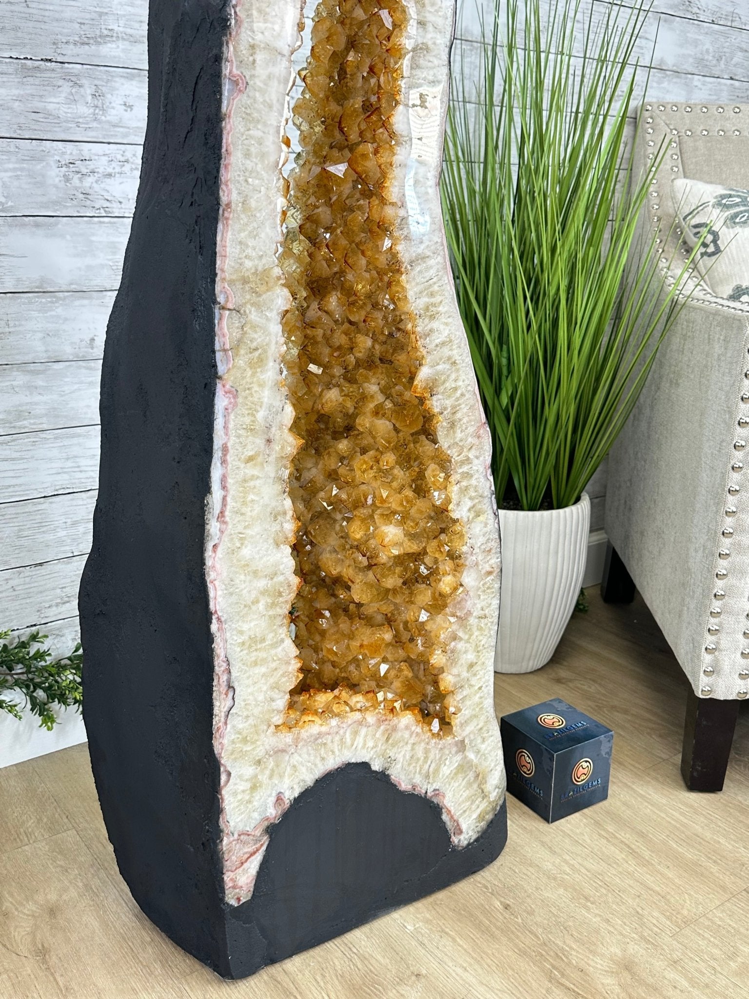 Large Open 2-Sided Brazilian Citrine Cathedral, 264.6 lbs & 64.3" tall #5608-0028 - Brazil GemsBrazil GemsLarge Open 2-Sided Brazilian Citrine Cathedral, 264.6 lbs & 64.3" tall #5608-0028Open 2-Sided Cathedrals5608-0028