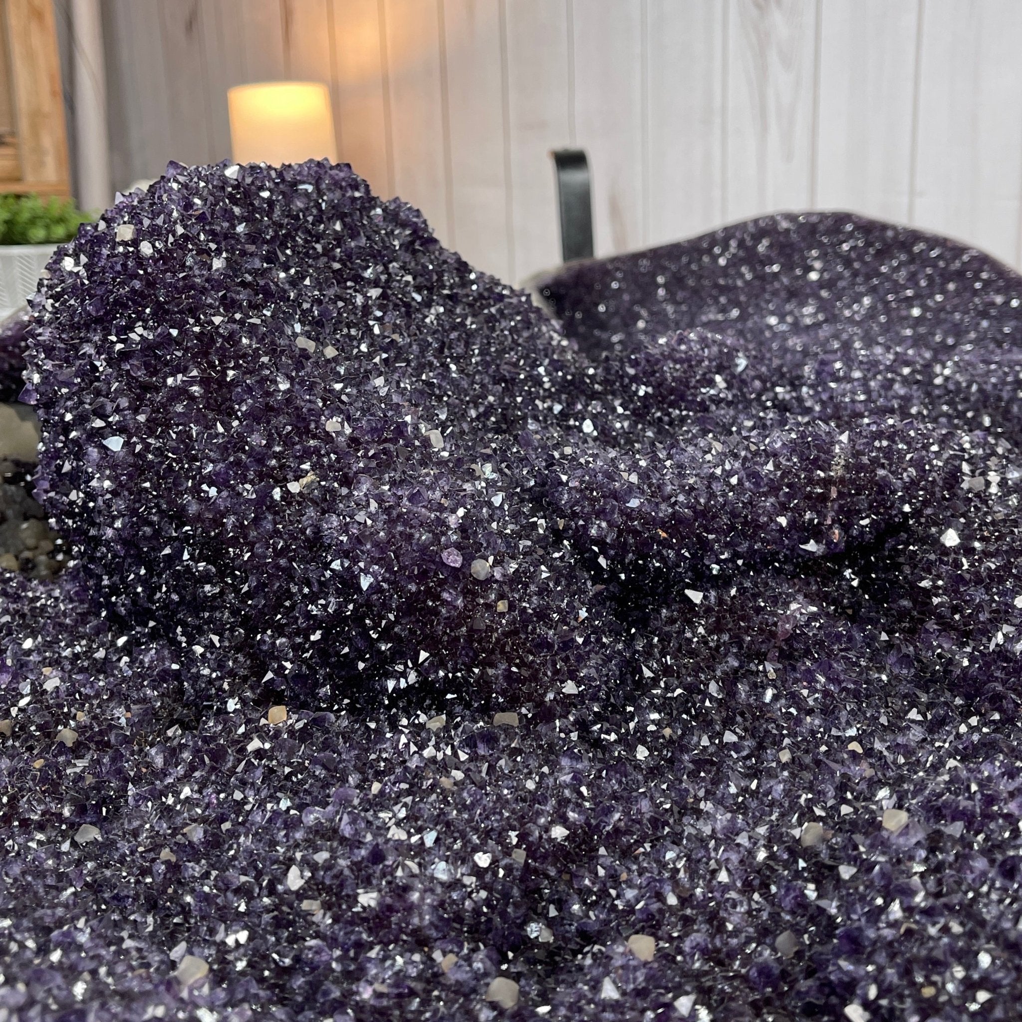 Large Special Amethyst Dining/Conference Table Super Quality, 814 lbs & 31.6" tall #1388-0001 by Brazil Gems - Brazil GemsBrazil GemsLarge Special Amethyst Dining/Conference Table Super Quality, 814 lbs & 31.6" tall #1388-0001 by Brazil GemsTables: Dining1388-0001