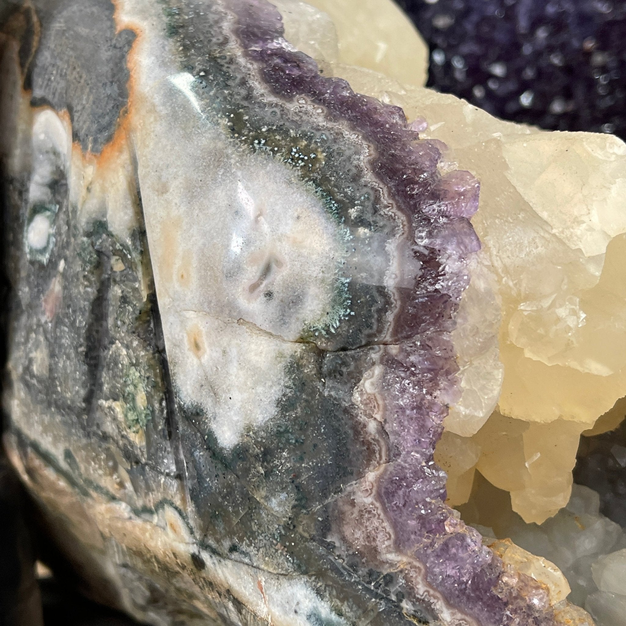 Large Special Amethyst Dining/Conference Table Super Quality, 814 lbs & 31.6" tall #1388-0001 by Brazil Gems - Brazil GemsBrazil GemsLarge Special Amethyst Dining/Conference Table Super Quality, 814 lbs & 31.6" tall #1388-0001 by Brazil GemsTables: Dining1388-0001
