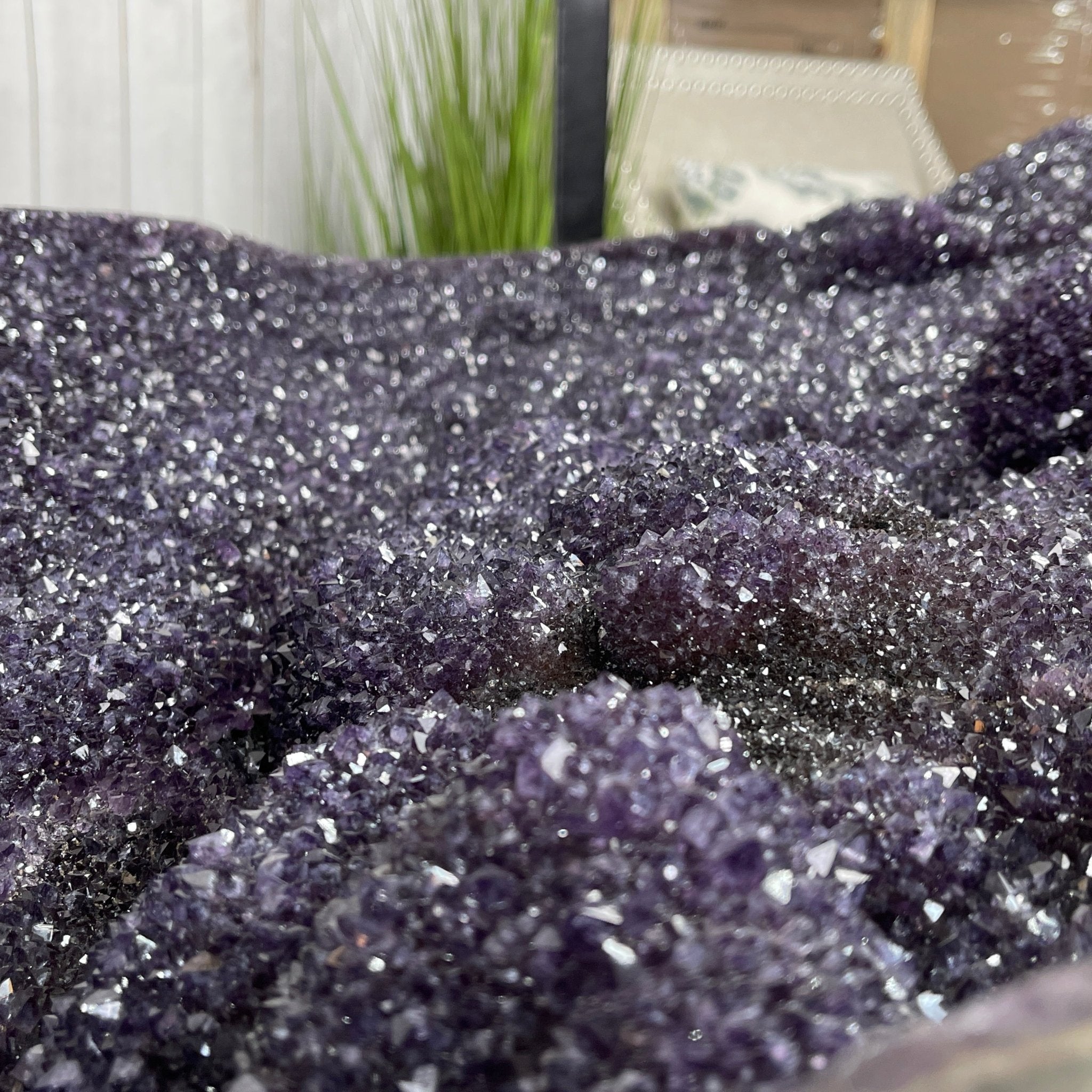 Large Special Amethyst Dining/Conference Table Super Quality, 814 lbs & 31.6" tall #1388-0001 by Brazil Gems - Brazil GemsBrazil GemsLarge Special Amethyst Dining/Conference Table Super Quality, 814 lbs & 31.6" tall #1388-0001 by Brazil GemsTables: Dining1388-0001