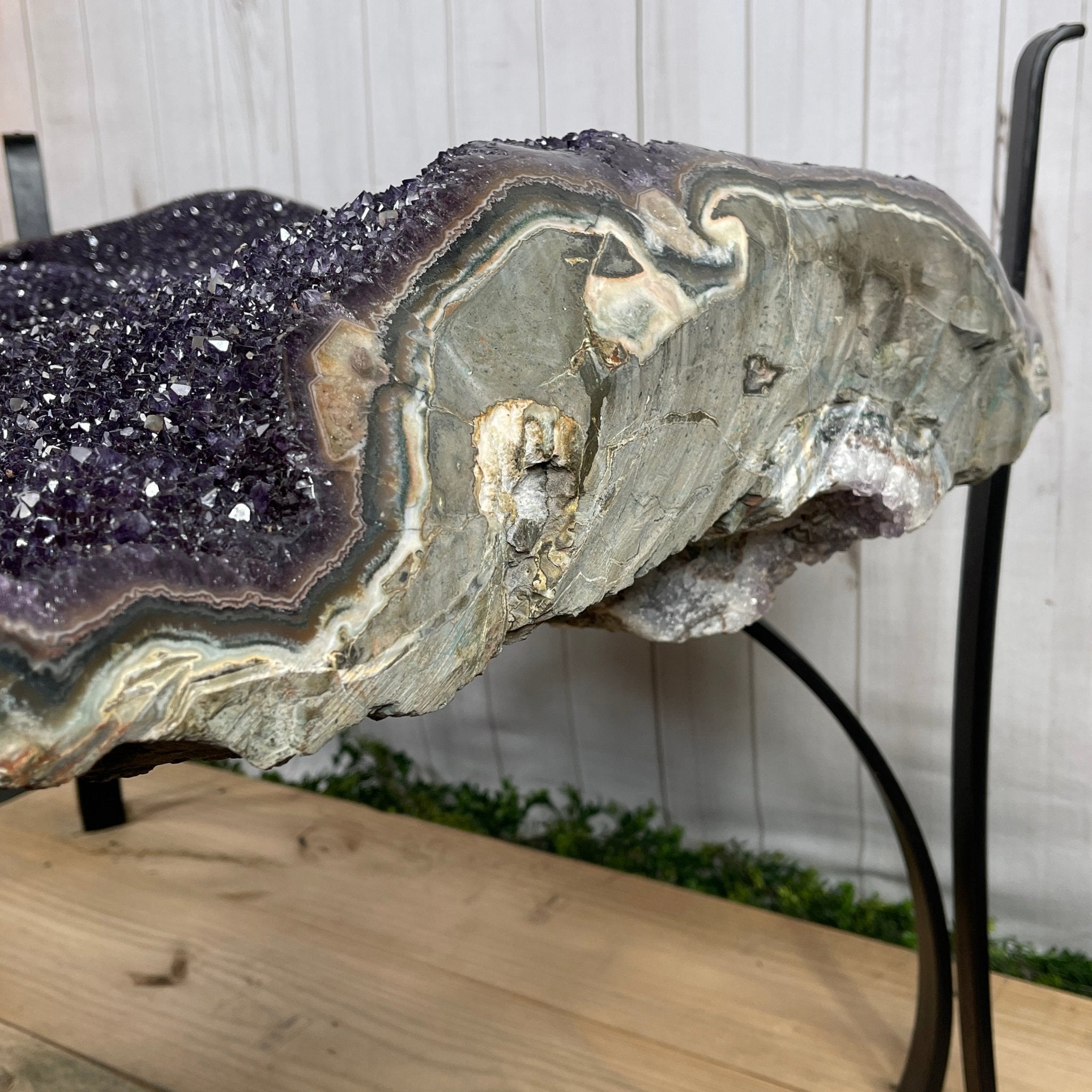 Large Special Amethyst Dining/Conference Table Super Quality, 814 lbs & 31.6" tall #1388-0001 by Brazil Gems - Brazil GemsBrazil GemsLarge Special Amethyst Dining/Conference Table Super Quality, 814 lbs & 31.6" tall #1388-0001 by Brazil GemsTables: Dining1388-0001