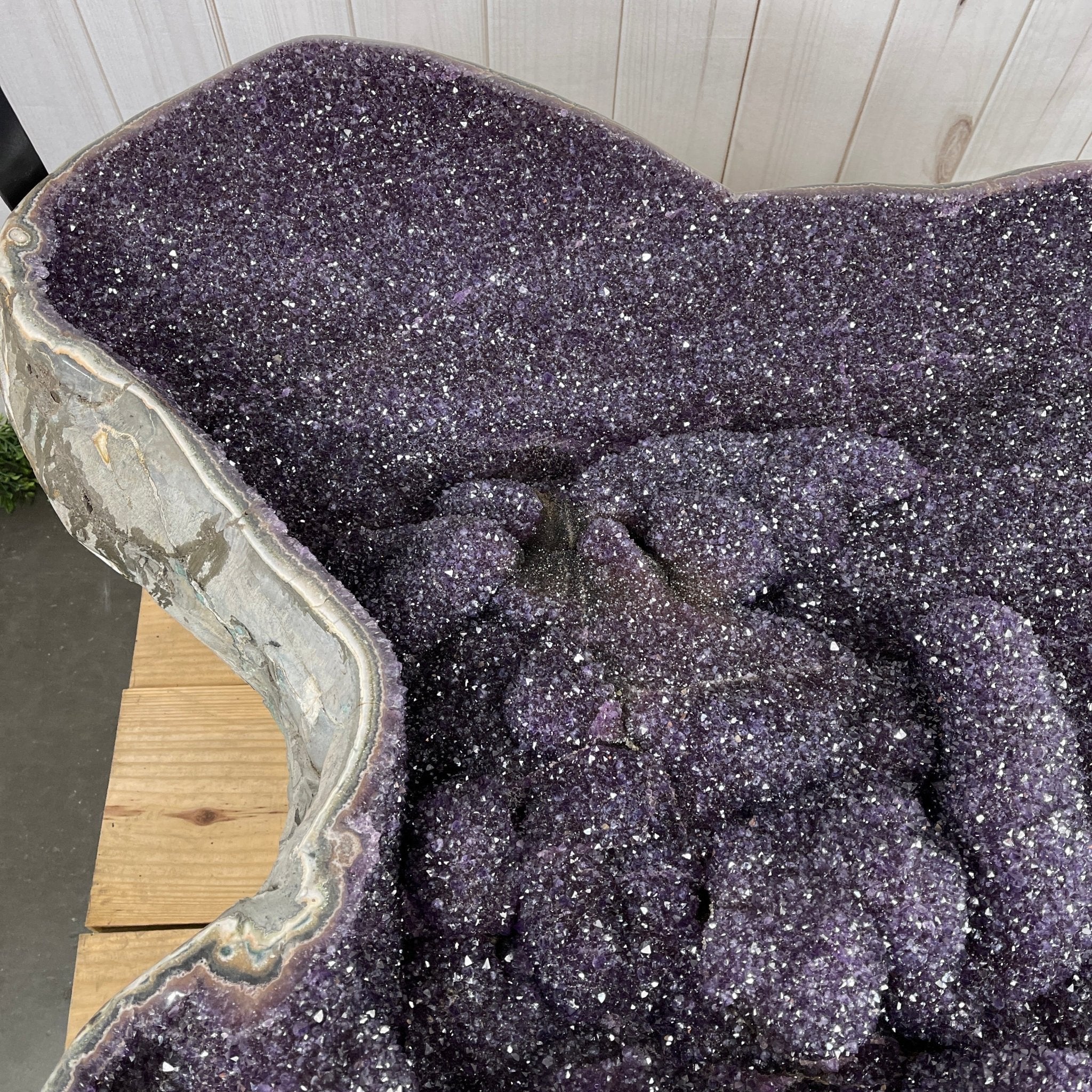 Large Special Amethyst Dining/Conference Table Super Quality, 814 lbs & 31.6" tall #1388-0001 by Brazil Gems - Brazil GemsBrazil GemsLarge Special Amethyst Dining/Conference Table Super Quality, 814 lbs & 31.6" tall #1388-0001 by Brazil GemsTables: Dining1388-0001
