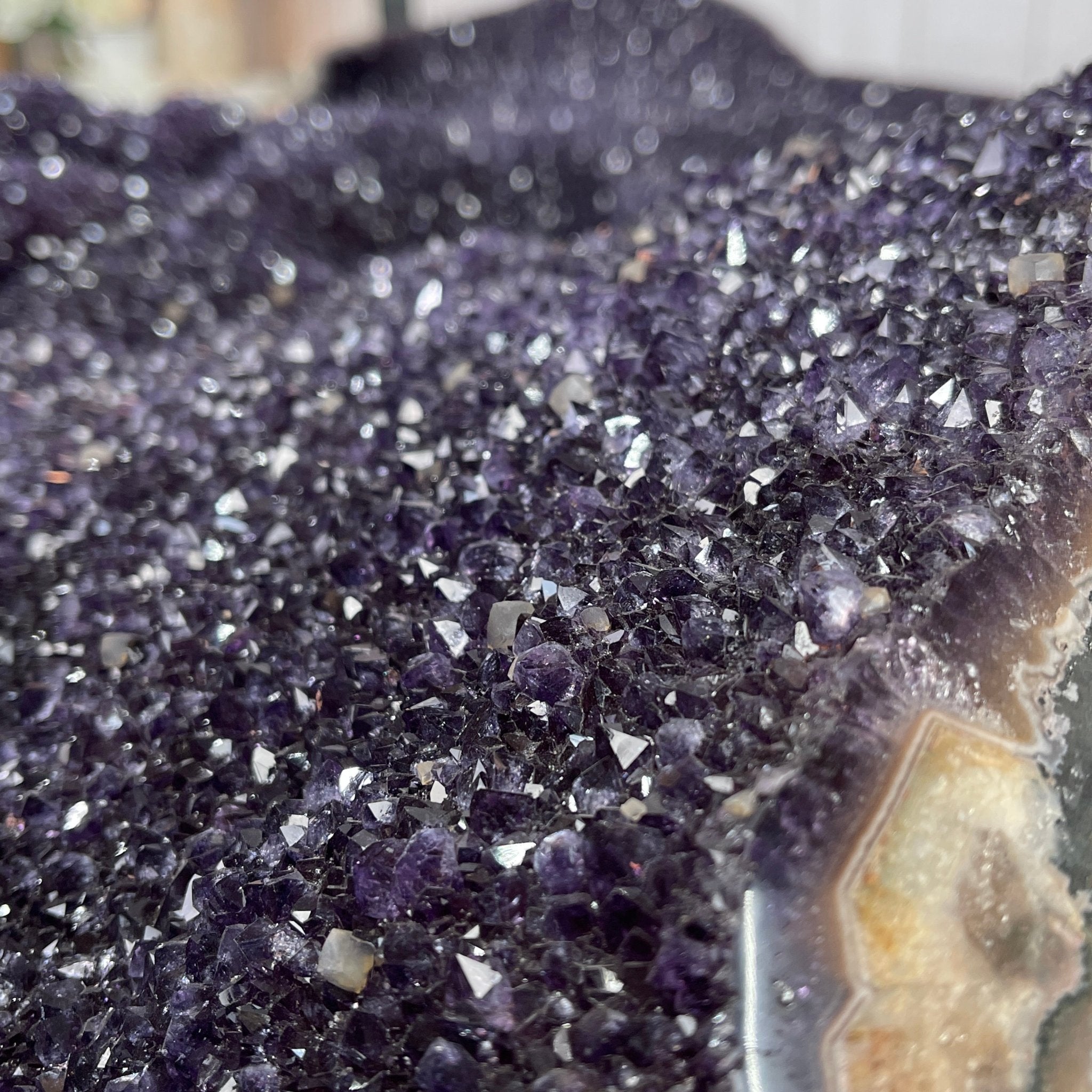 Large Special Amethyst Dining/Conference Table Super Quality, 814 lbs & 31.6" tall #1388-0001 by Brazil Gems - Brazil GemsBrazil GemsLarge Special Amethyst Dining/Conference Table Super Quality, 814 lbs & 31.6" tall #1388-0001 by Brazil GemsTables: Dining1388-0001