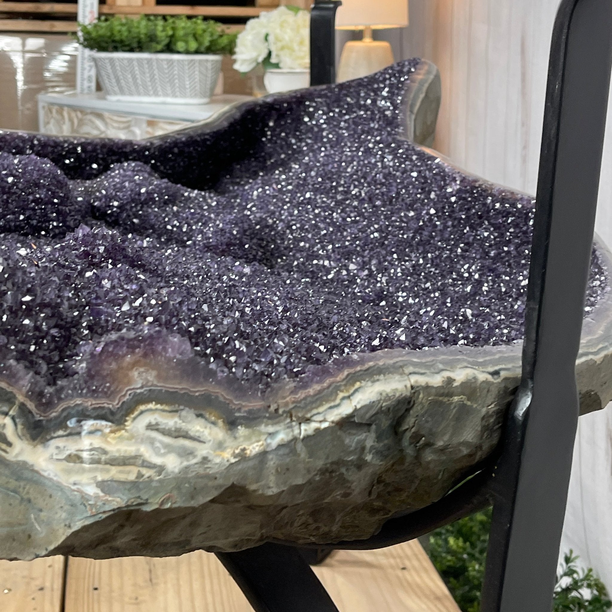 Large Special Amethyst Dining/Conference Table Super Quality, 814 lbs & 31.6" tall #1388-0001 by Brazil Gems - Brazil GemsBrazil GemsLarge Special Amethyst Dining/Conference Table Super Quality, 814 lbs & 31.6" tall #1388-0001 by Brazil GemsTables: Dining1388-0001
