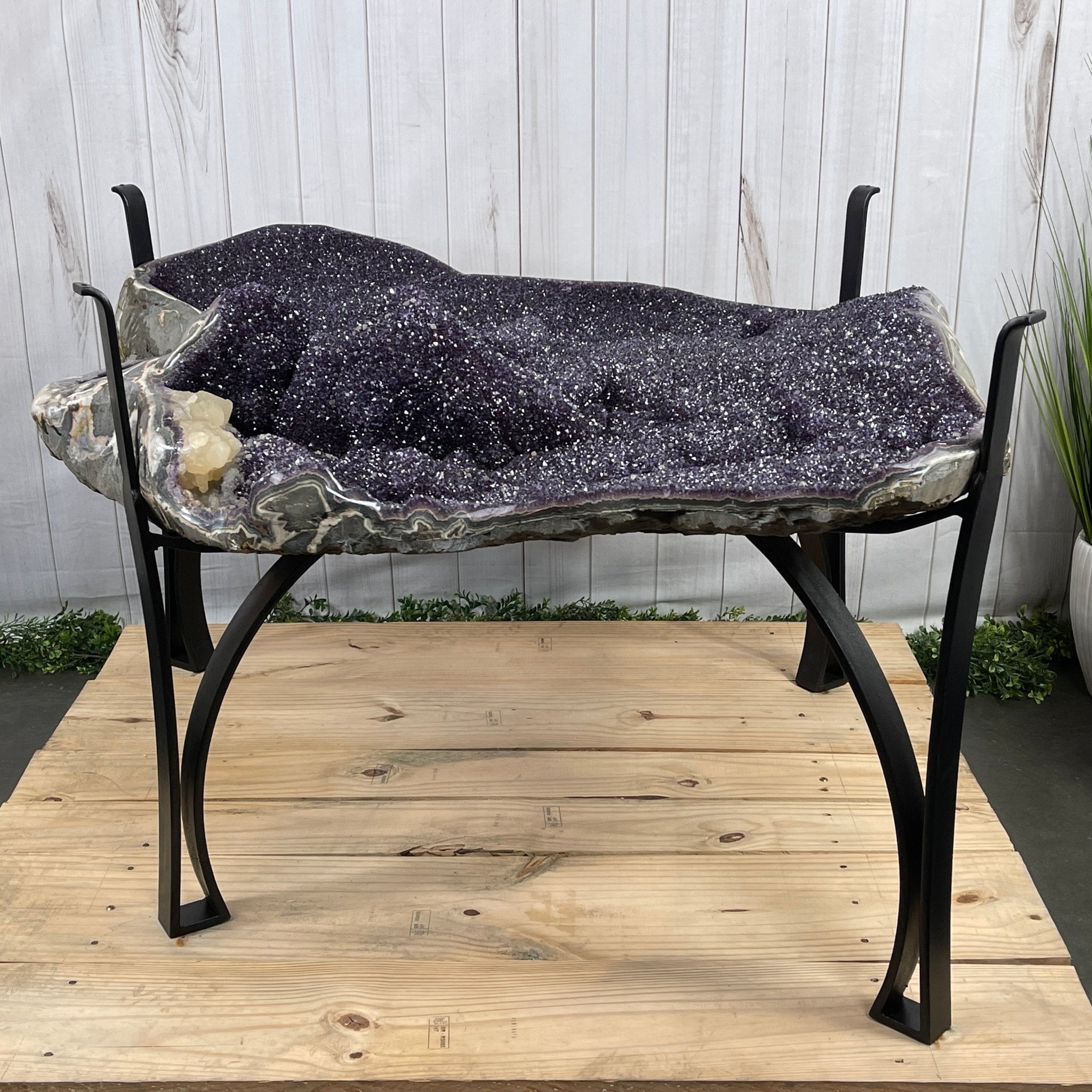 Large Special Amethyst Dining/Conference Table Super Quality, 814 lbs & 31.6" tall #1388-0001 by Brazil Gems - Brazil GemsBrazil GemsLarge Special Amethyst Dining/Conference Table Super Quality, 814 lbs & 31.6" tall #1388-0001 by Brazil GemsTables: Dining1388-0001