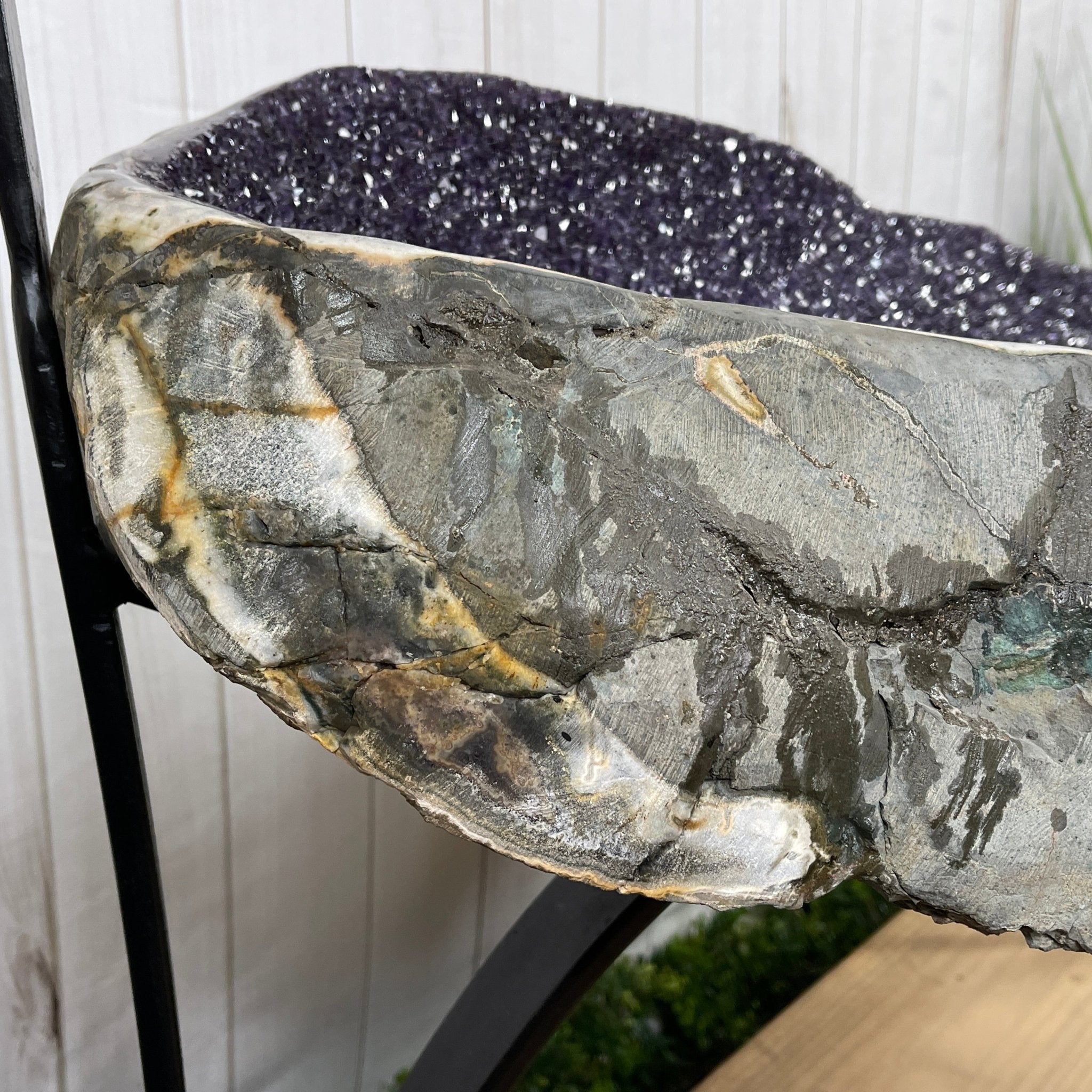 Large Special Amethyst Dining/Conference Table Super Quality, 814 lbs & 31.6" tall #1388-0001 by Brazil Gems - Brazil GemsBrazil GemsLarge Special Amethyst Dining/Conference Table Super Quality, 814 lbs & 31.6" tall #1388-0001 by Brazil GemsTables: Dining1388-0001