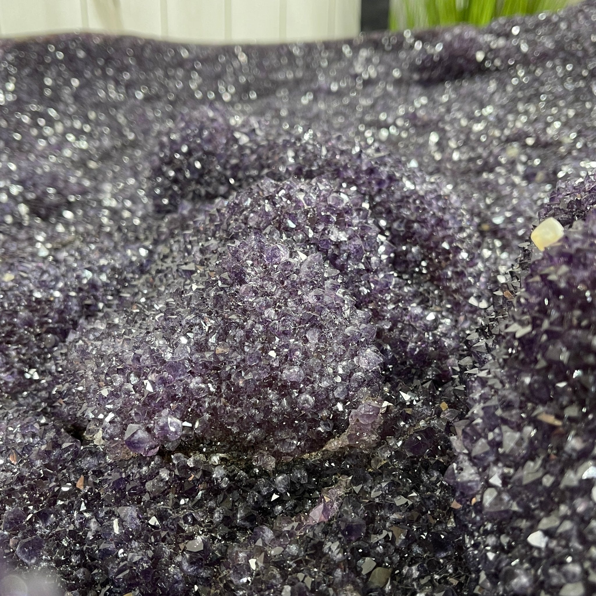 Large Special Amethyst Dining/Conference Table Super Quality, 814 lbs & 31.6" tall #1388-0001 by Brazil Gems - Brazil GemsBrazil GemsLarge Special Amethyst Dining/Conference Table Super Quality, 814 lbs & 31.6" tall #1388-0001 by Brazil GemsTables: Dining1388-0001