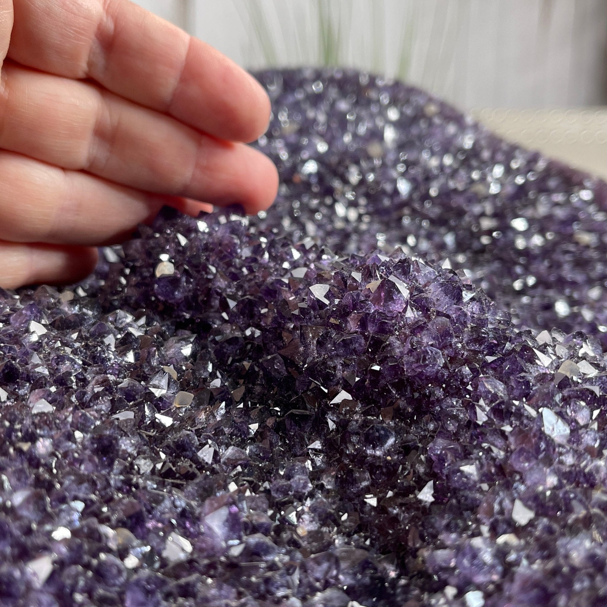 Large Special Amethyst Dining/Conference Table Super Quality, 814 lbs & 31.6" tall #1388-0001 by Brazil Gems - Brazil GemsBrazil GemsLarge Special Amethyst Dining/Conference Table Super Quality, 814 lbs & 31.6" tall #1388-0001 by Brazil GemsTables: Dining1388-0001